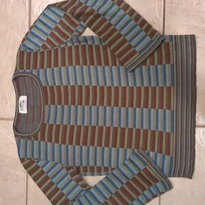 Vintage Espresso By Chestnut Ridge Striped Sweater Size Small